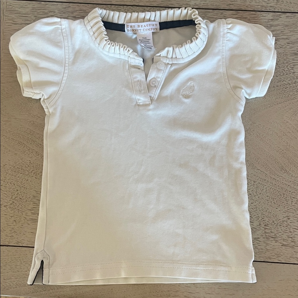 The Beaufort Bonnet Company ivory Kids Polo